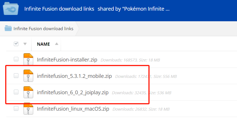 download infinite fusion mobile